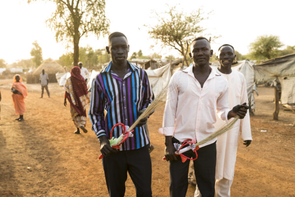 Young men in South Sudan