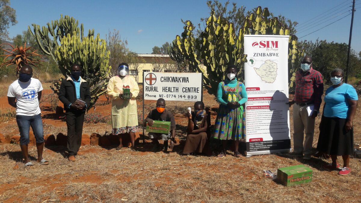 Chikwakwa clinic in Zimbabwe with Covid 19 PPE