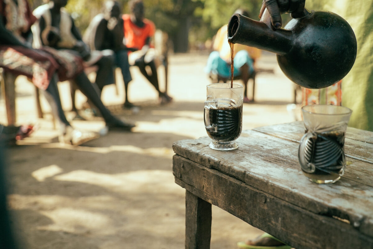 Coffee at a meeting in South Sudan