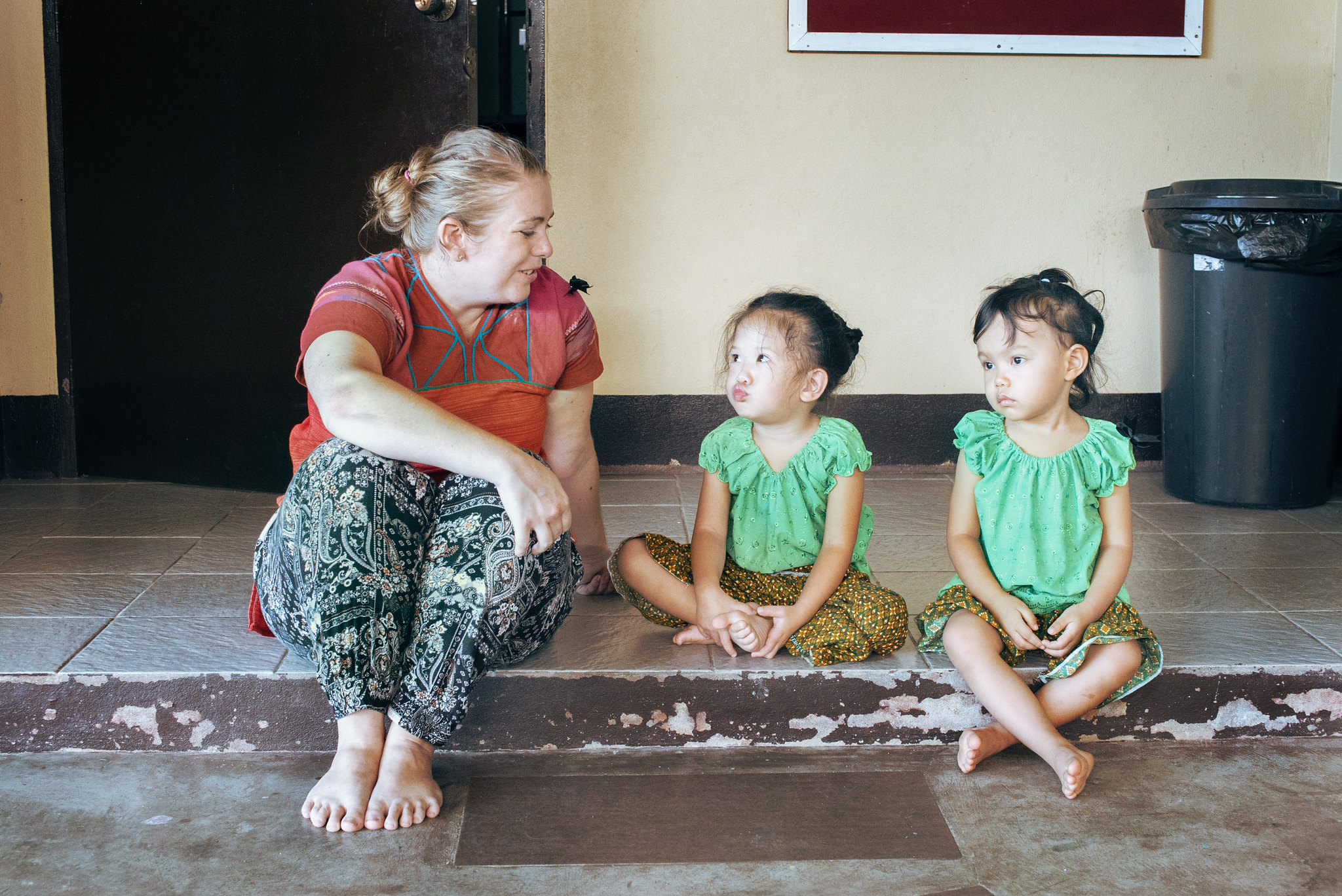 Serving in Thai preschool